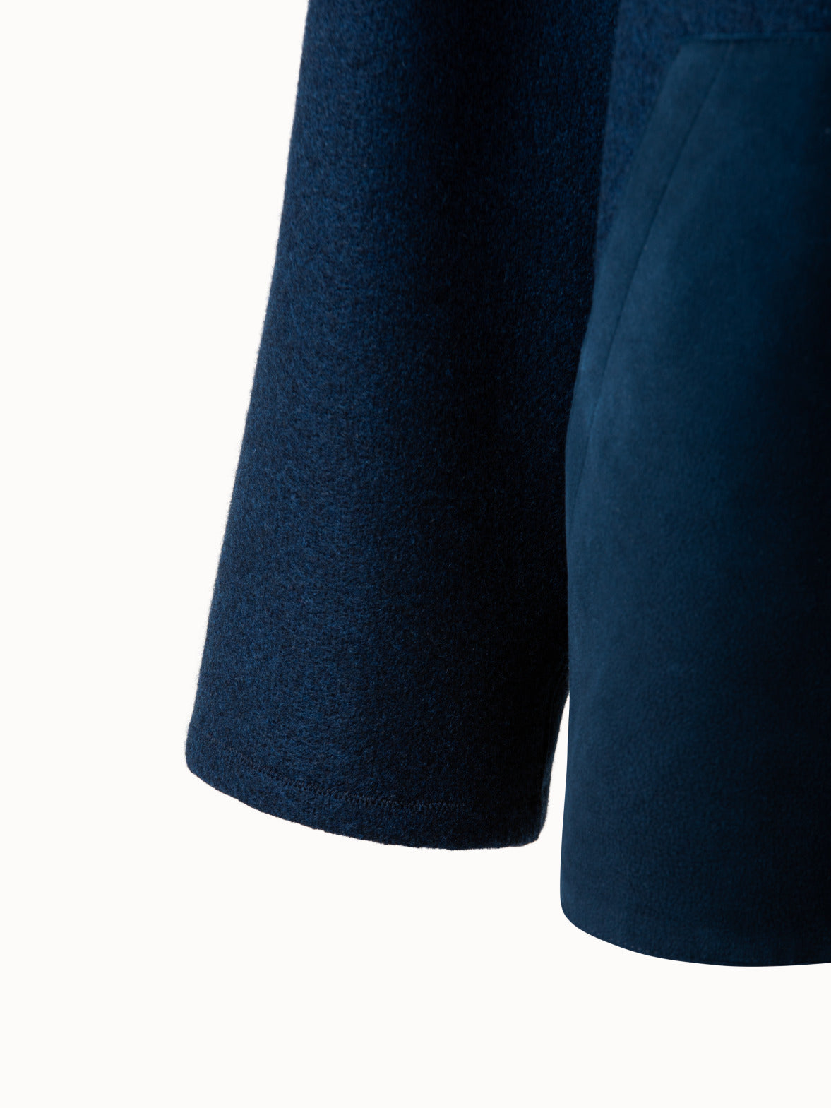 Cashmere Jersery Suede Pocket Jacket - blue