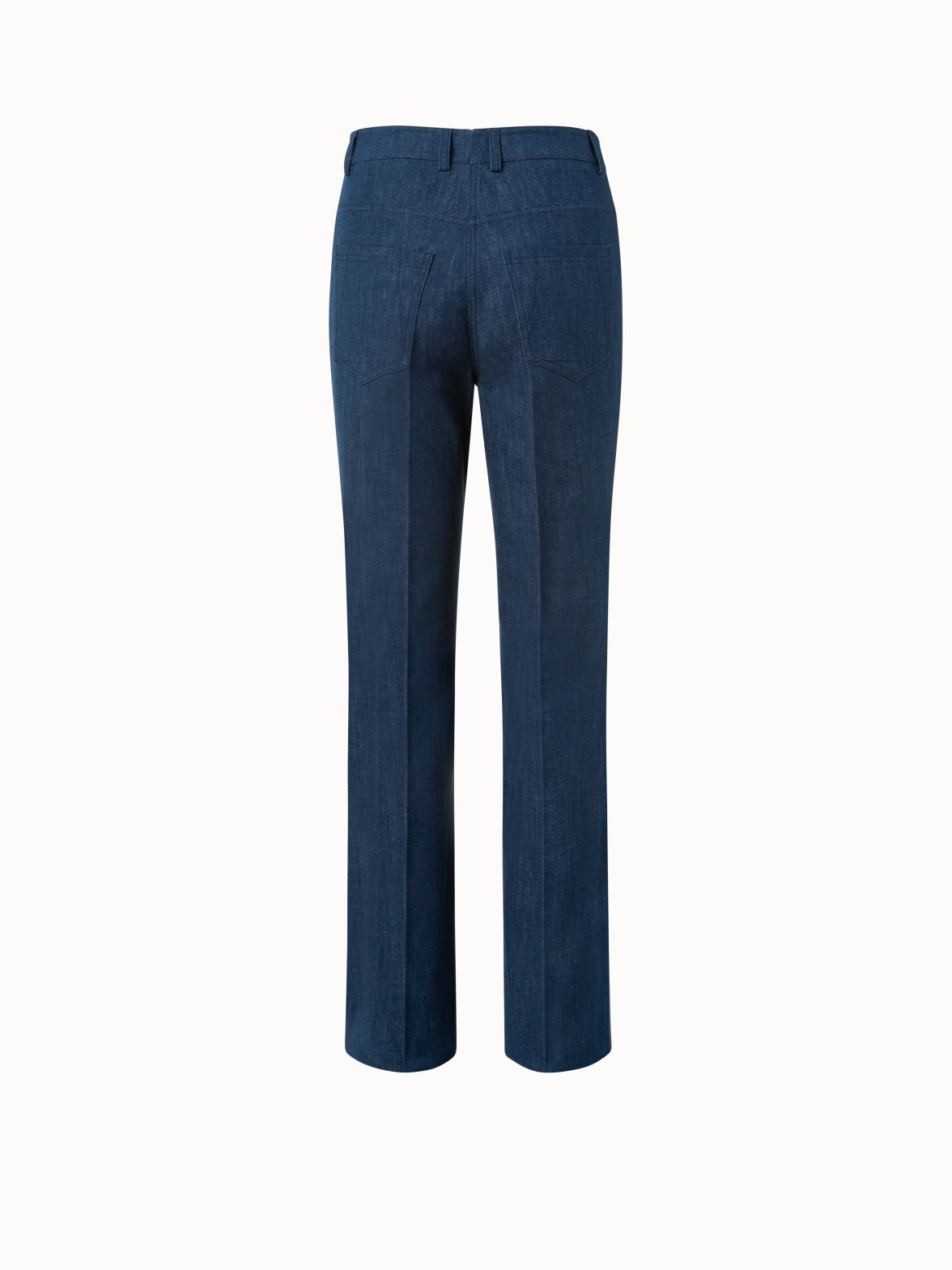 Stretch Denim Bootcut Hose - Blau