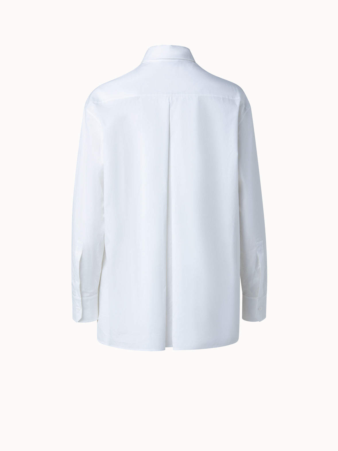 Cotton Poplin Trapezoid Pocket Shirt Jacket - ecru - white