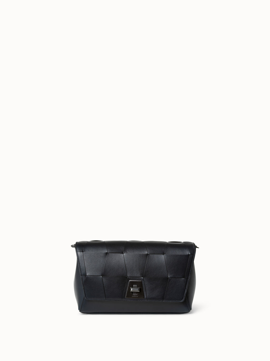 Anouk Day Bag in Braided Trapezoids - Dunkelblau