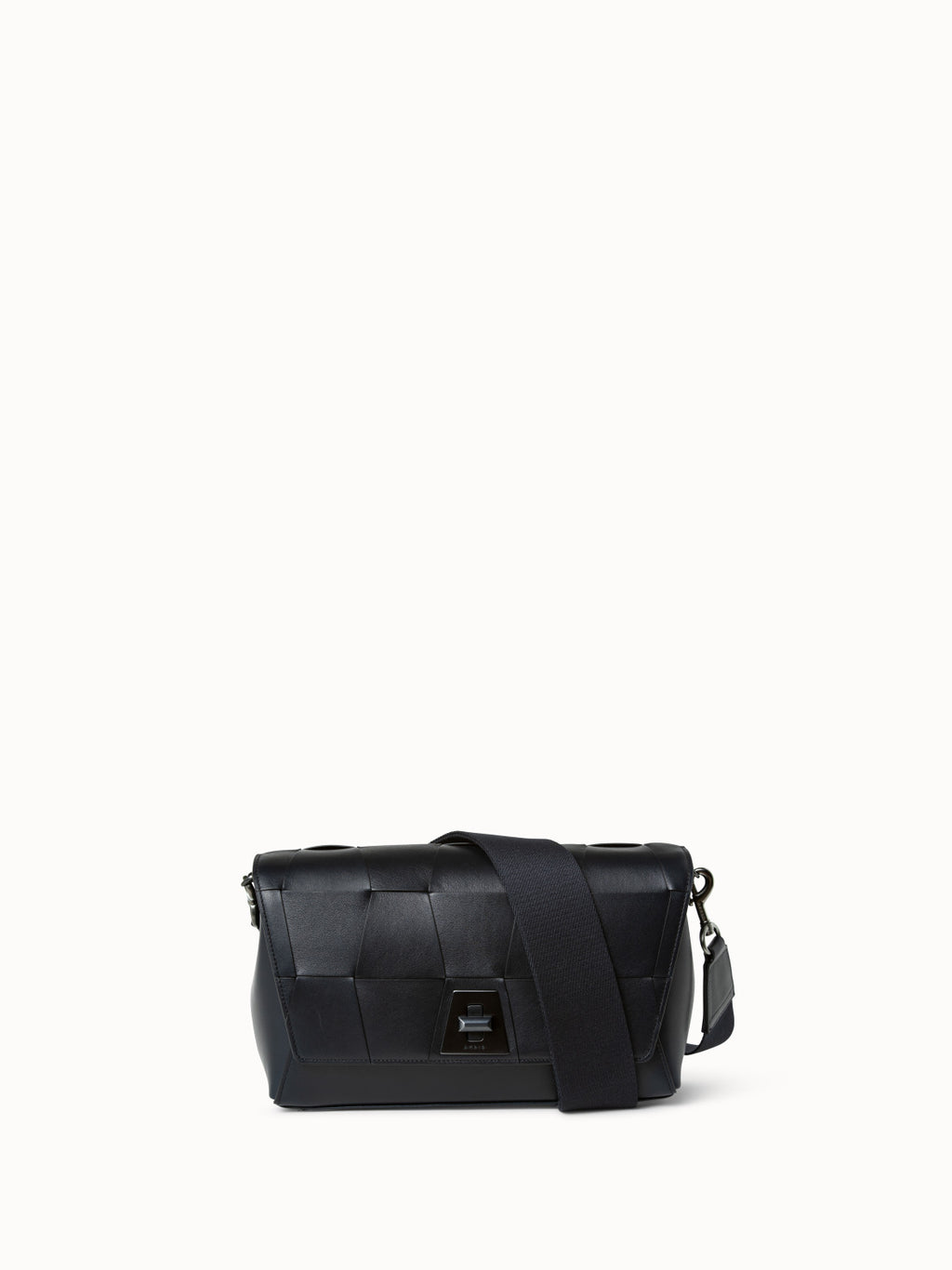 Anouk Day Bag in Braided Trapezoids - Dunkelblau
