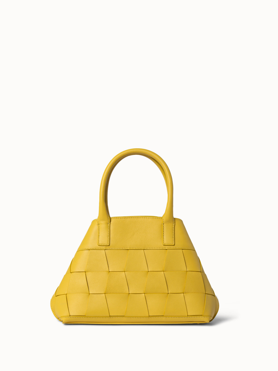 Little Messenger Bag in Braided Trapezoids - yellow