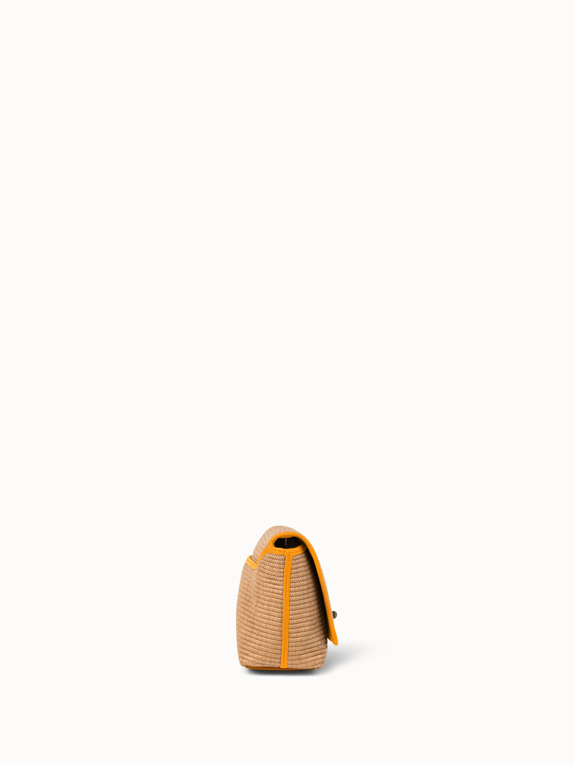 Small Anouk Day Bag in Raffia - orange - beige