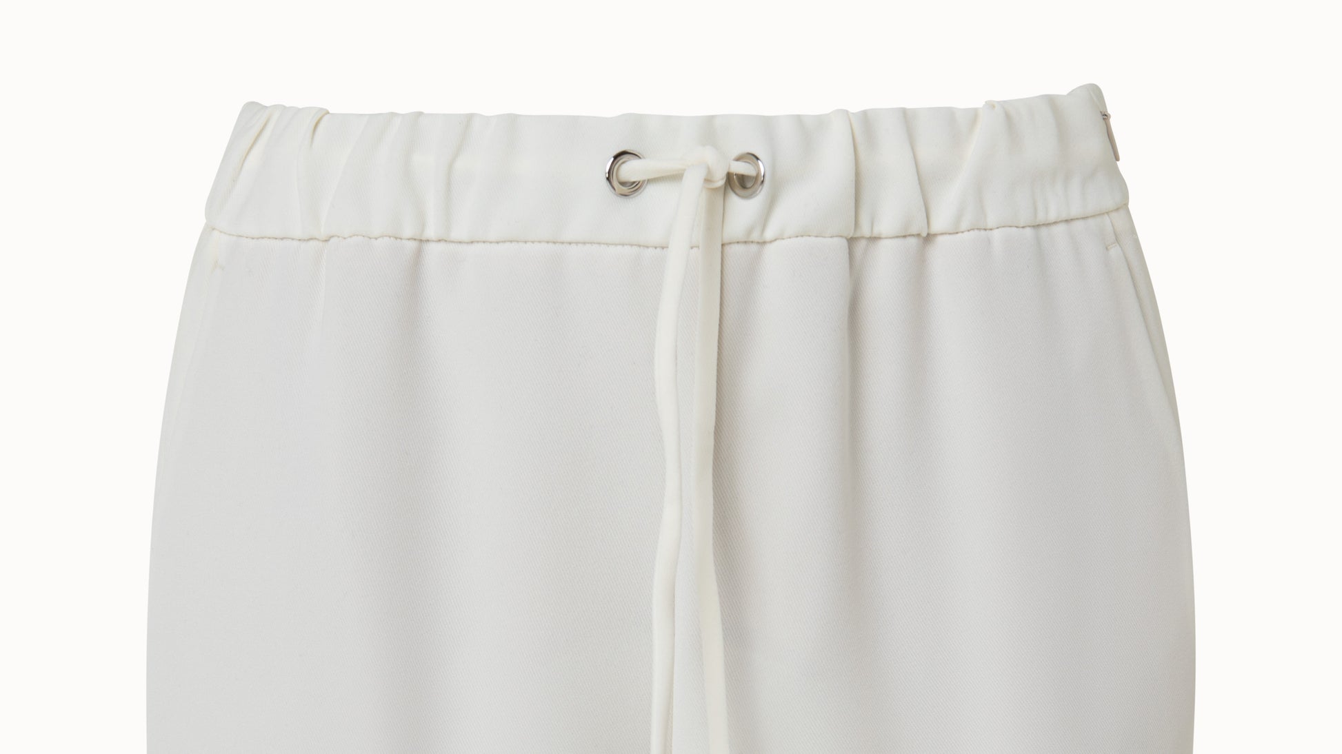 Mike Tapered Hose aus Crêpe - Weiss - Ecru