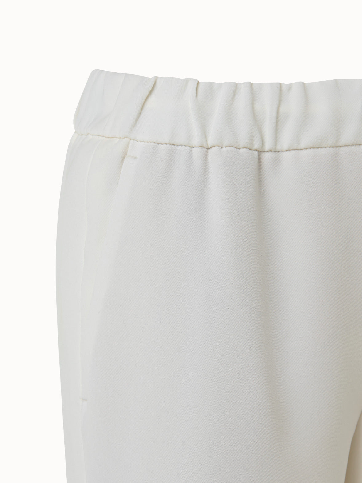 Mike Tapered Hose aus Crêpe - Weiss - Ecru