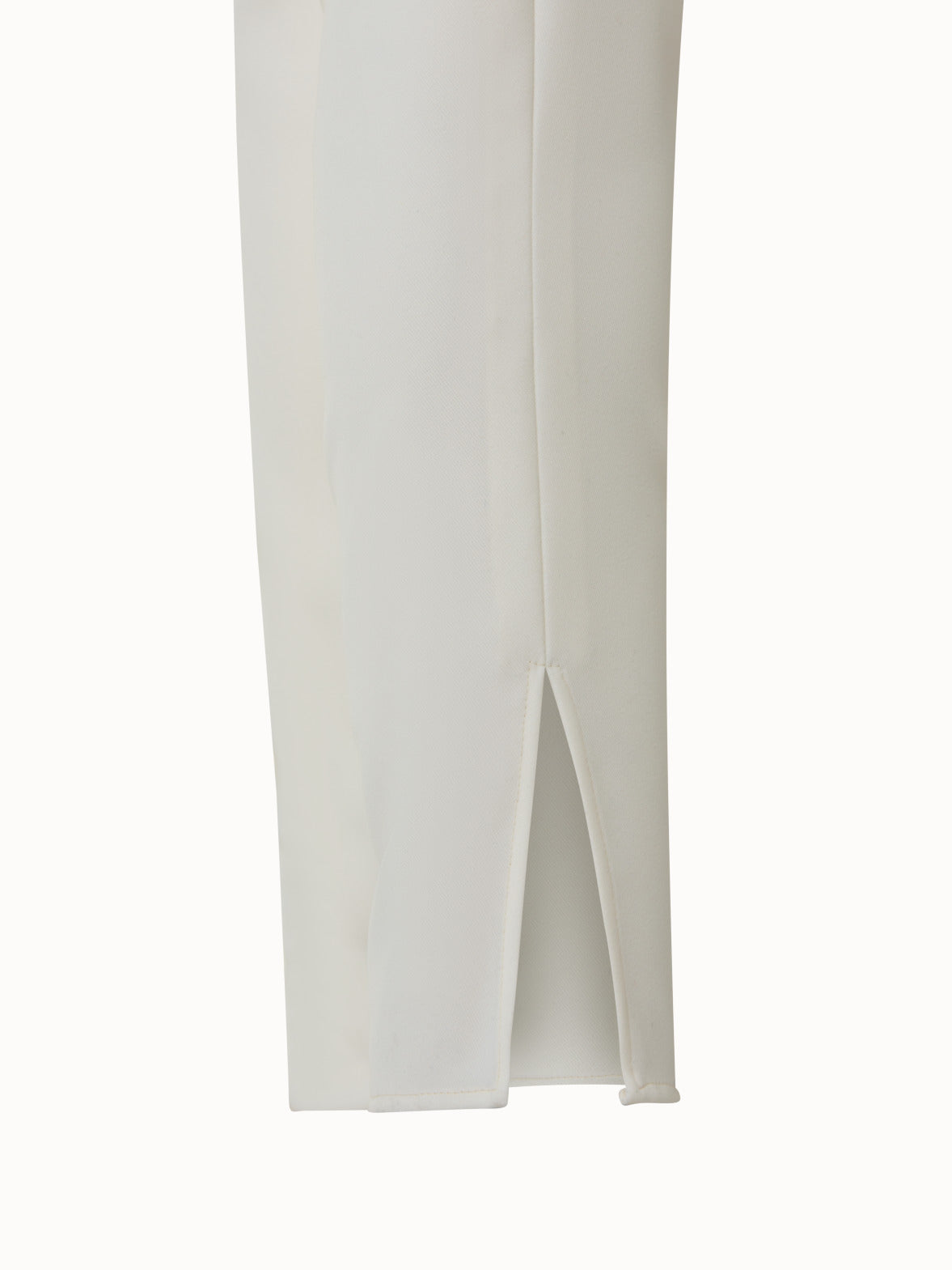 Mike Tapered Hose aus Crêpe - Weiss - Ecru