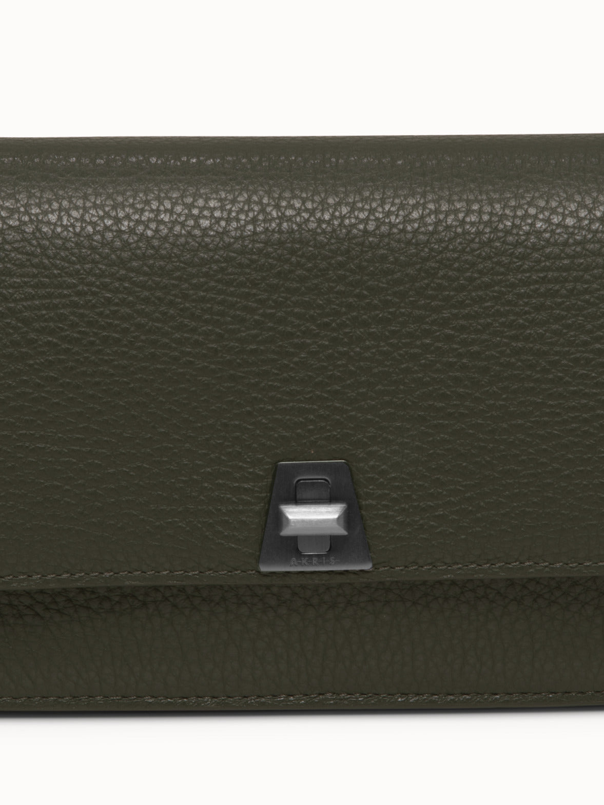 Leather Crossbody Envelope Clutch - green