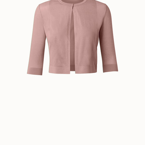 Strickjacke aus transparenter Baumwollmischung