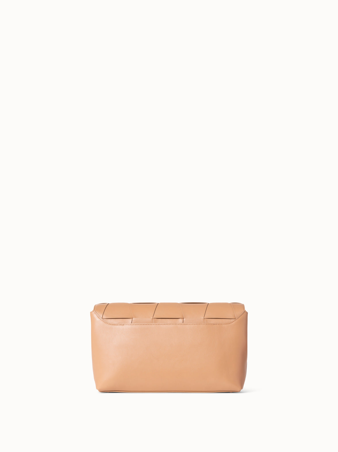 Anouk Day Bag in Braided Leather Trapezoids - beige