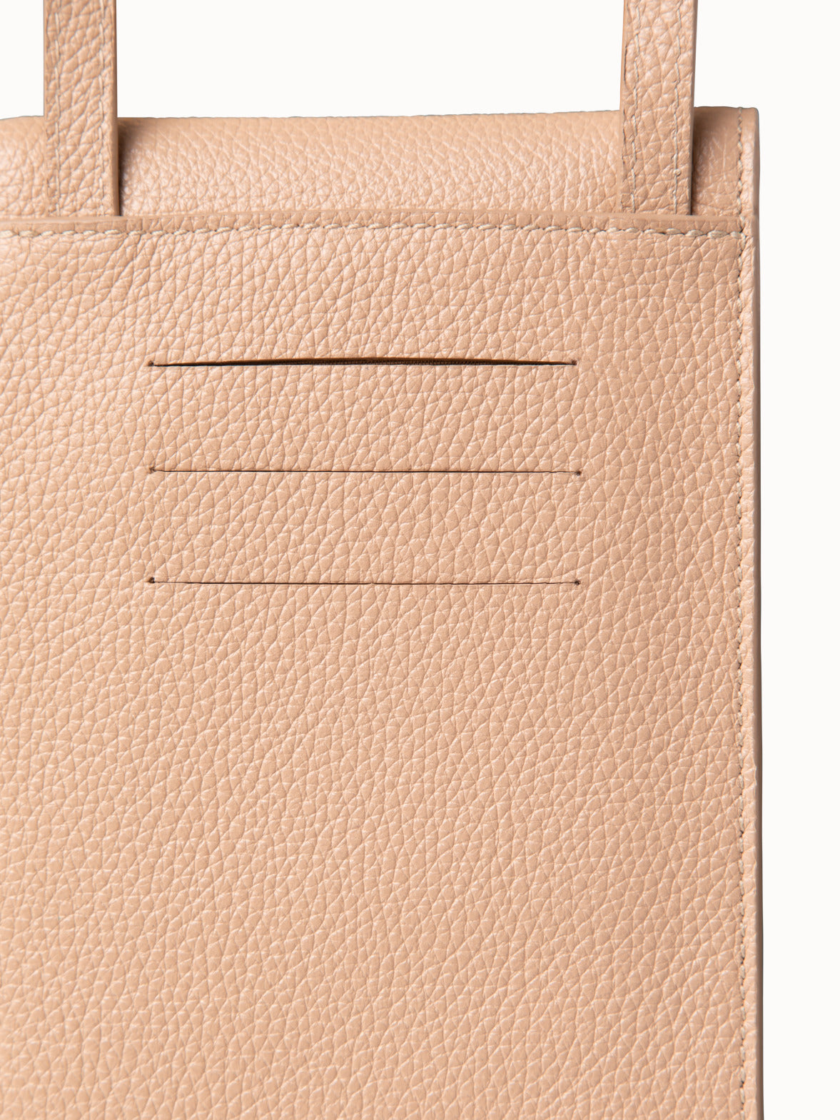 Anouk Phone Pouch in Leather - beige