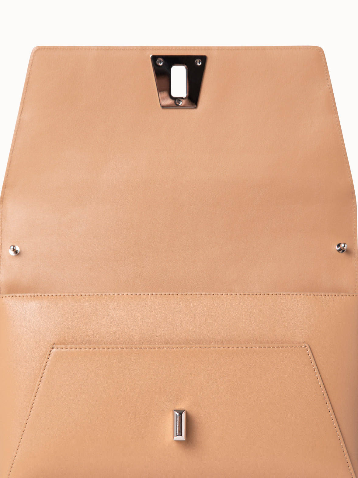Anouk Day Bag in Braided Leather Trapezoids - beige