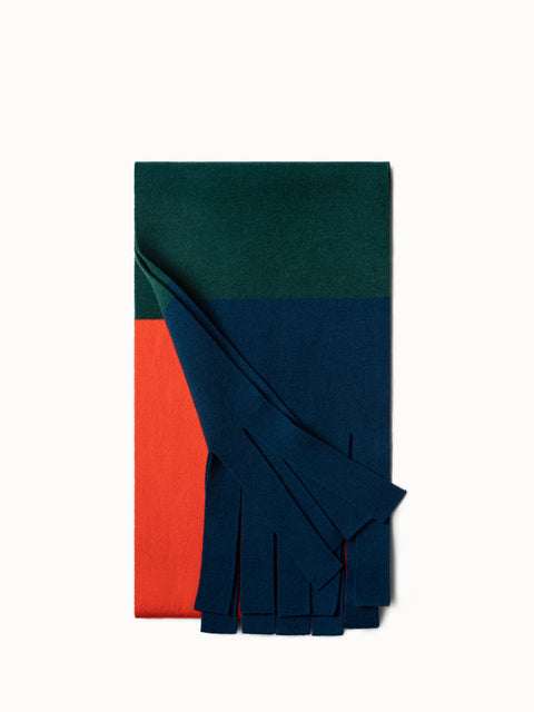 Colorblock Schal aus Kaschmir Double-Face