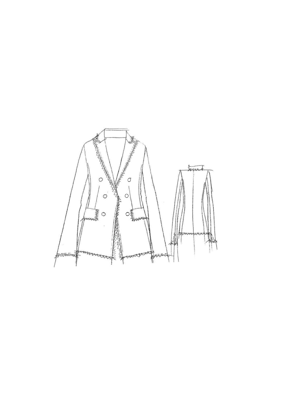 Fringed Cotton Linen Tweed Jacket