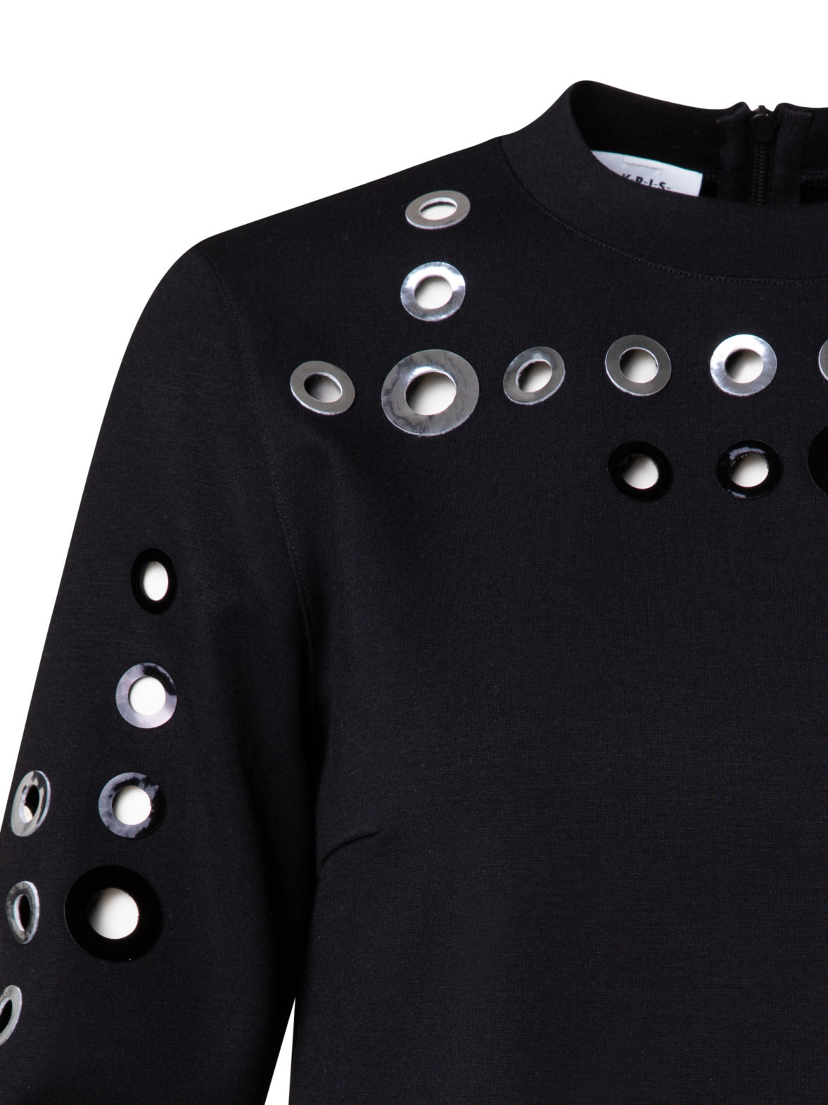 long sleeve bracelet shirt with back zipper