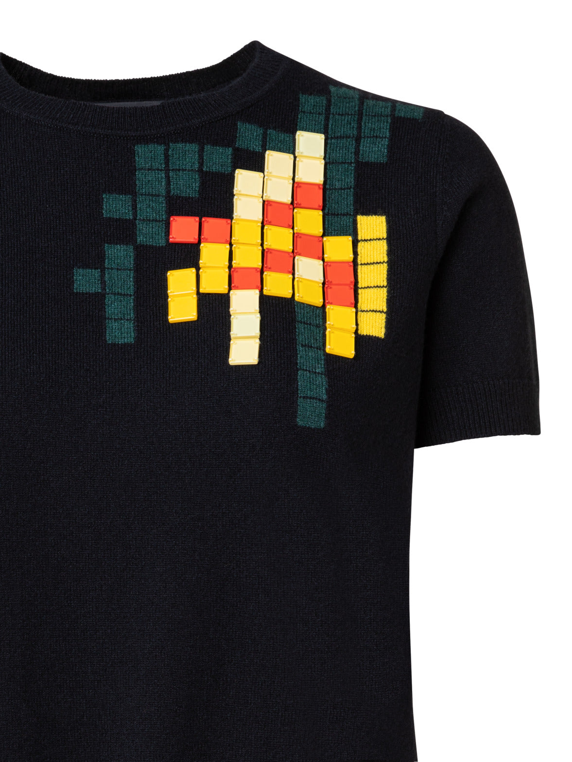 Daffodils Intarsia And Stone Embellishment Knit