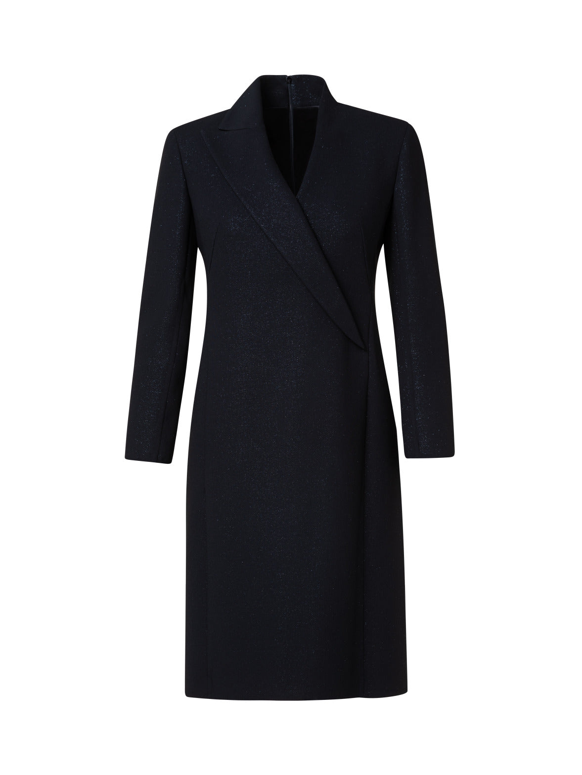 Wool Lurex Double Face Tuxedo Dress