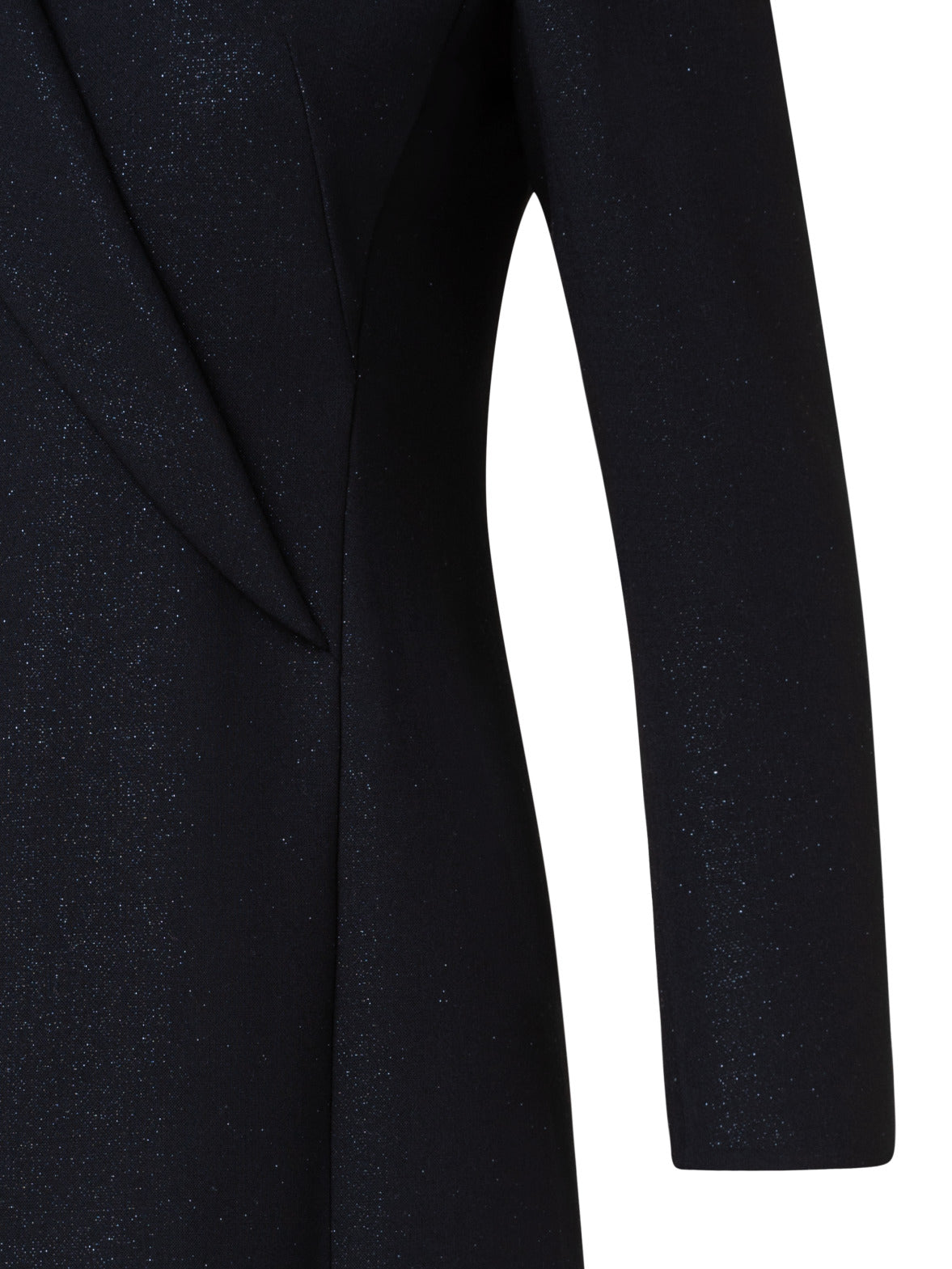 Wool Lurex Double Face Tuxedo Dress