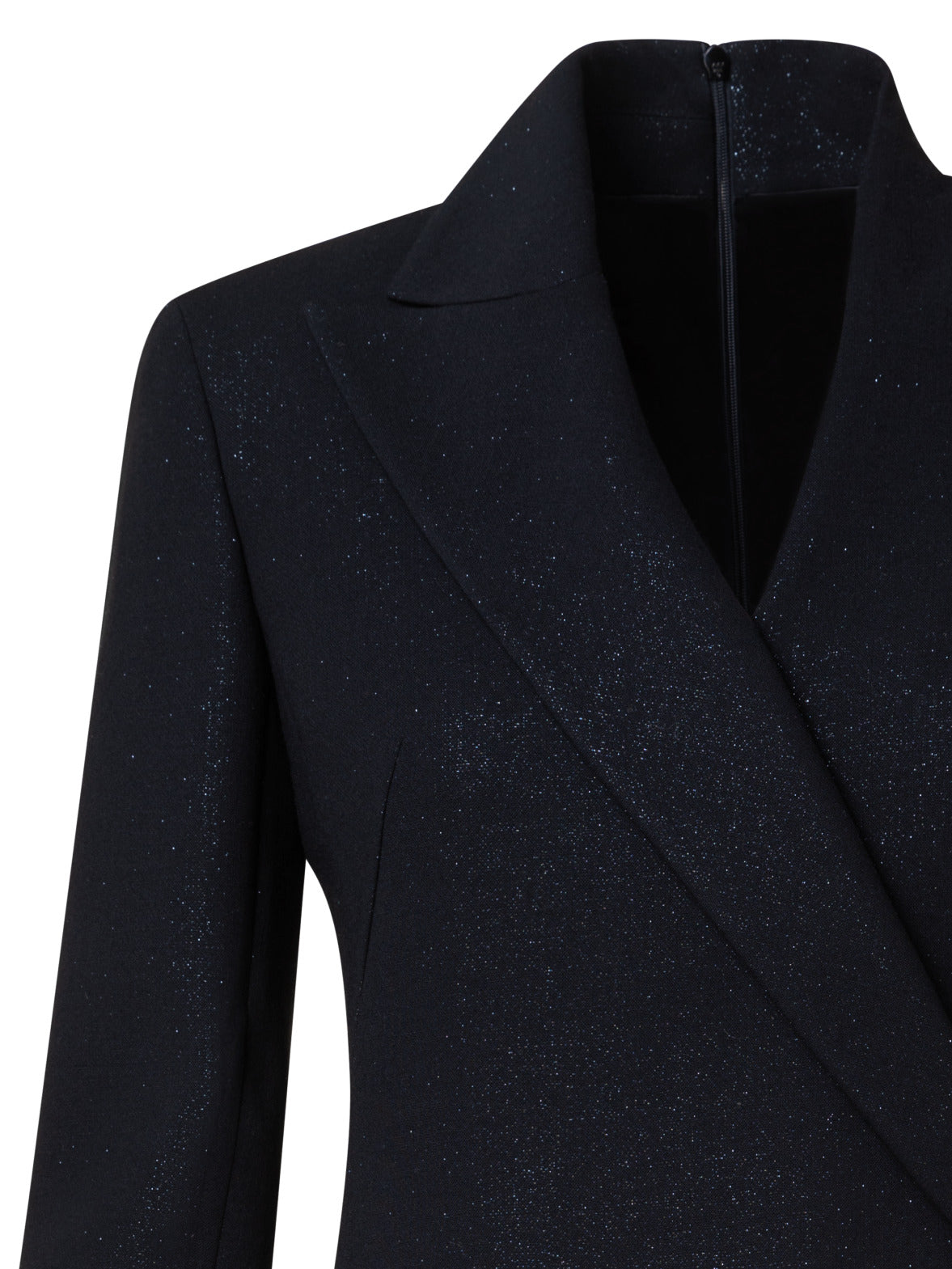 Wool Lurex Double Face Tuxedo Dress