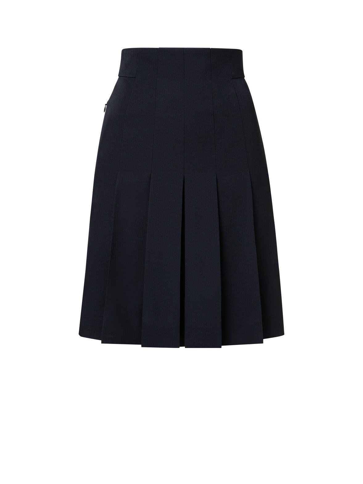 Wool Gabardine Pleated Skirt