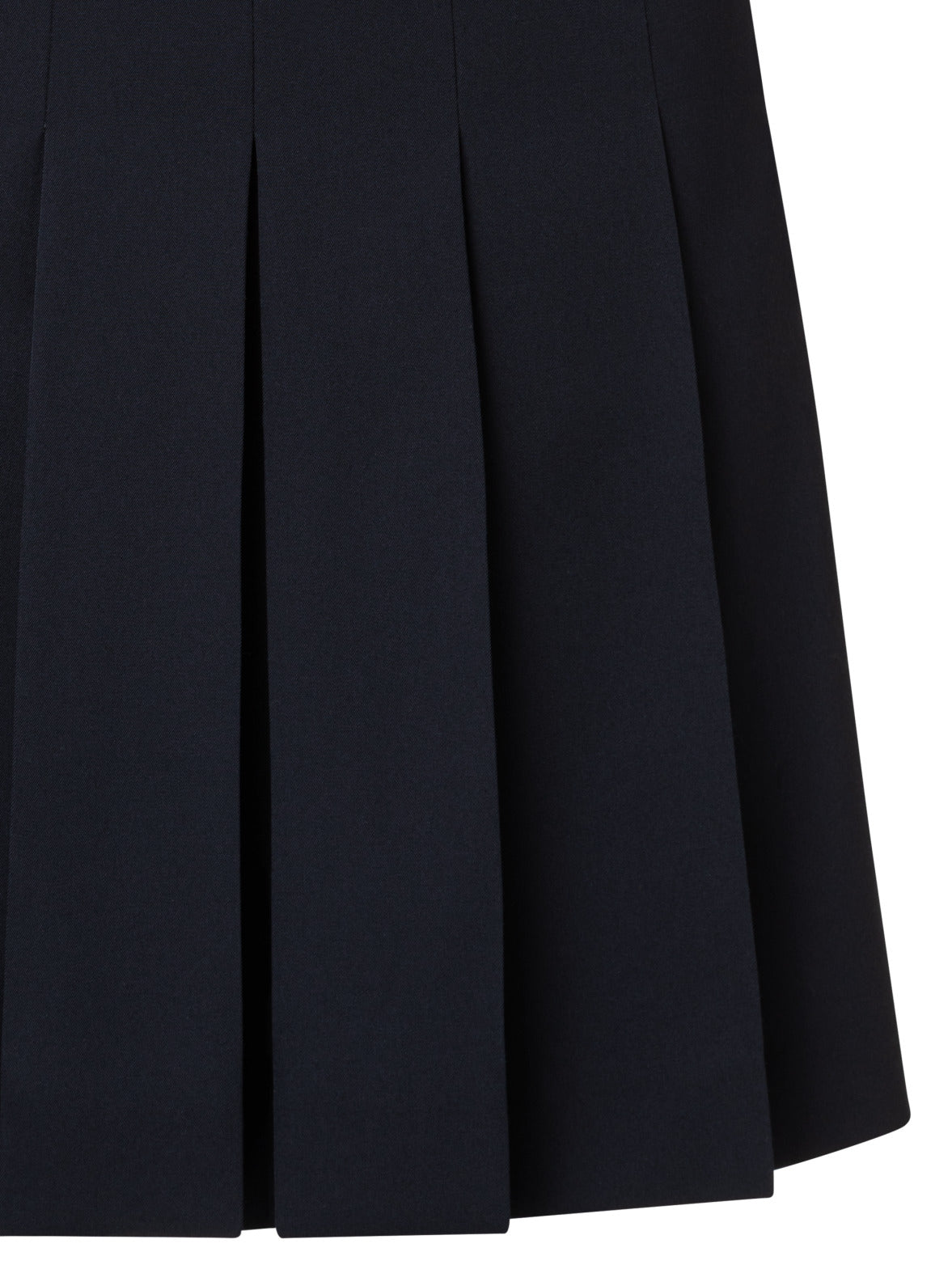Wool Gabardine Pleated Skirt