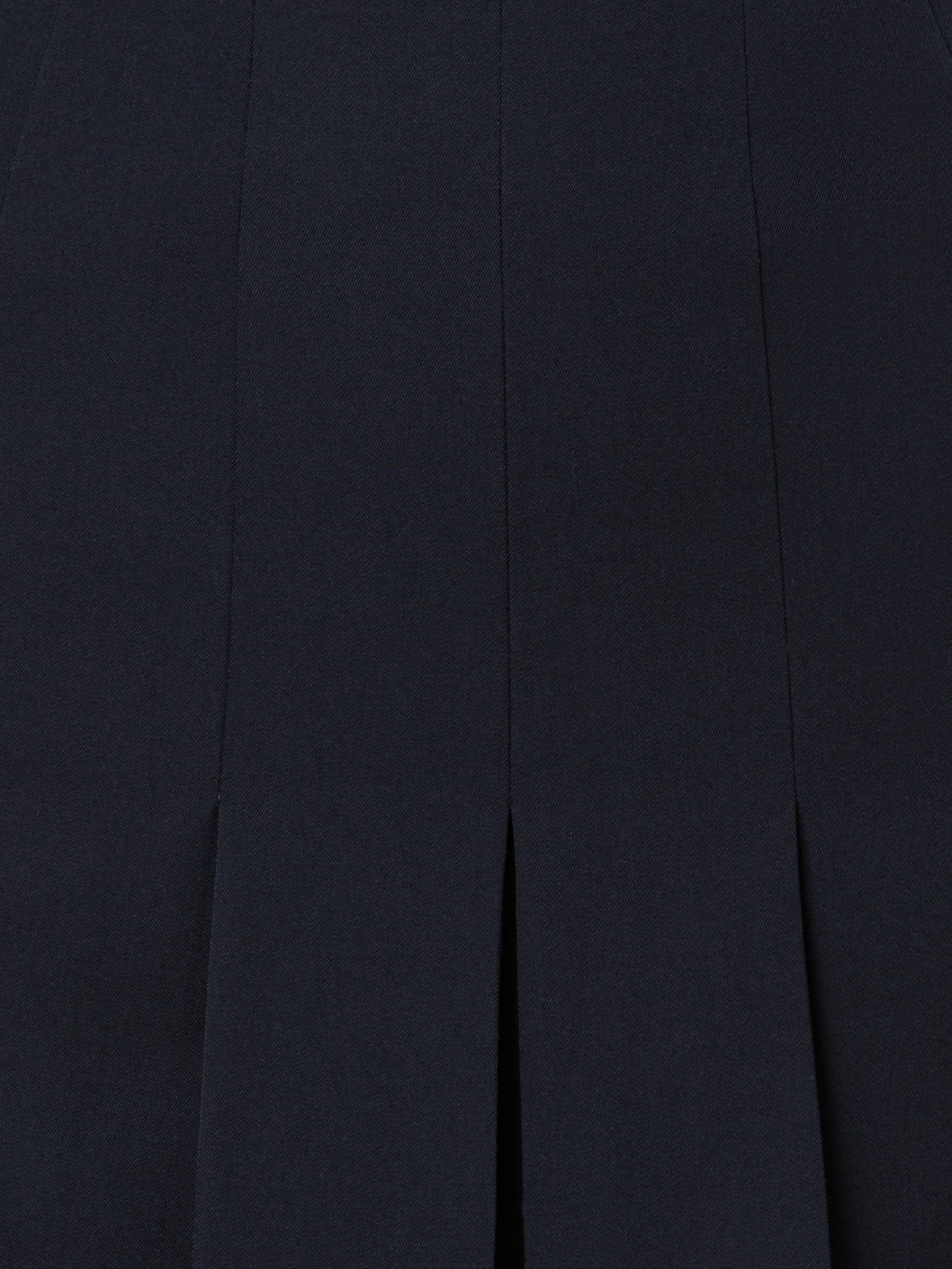Wool Gabardine Pleated Skirt