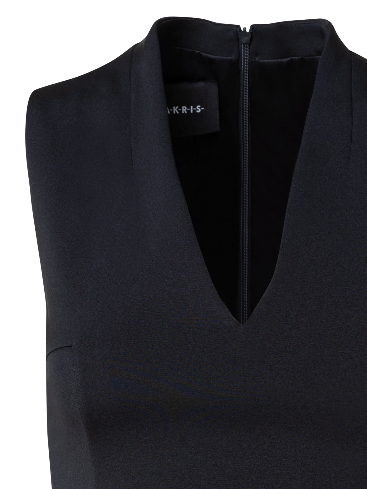 Wool Double Face V-Neck Sheath Dress