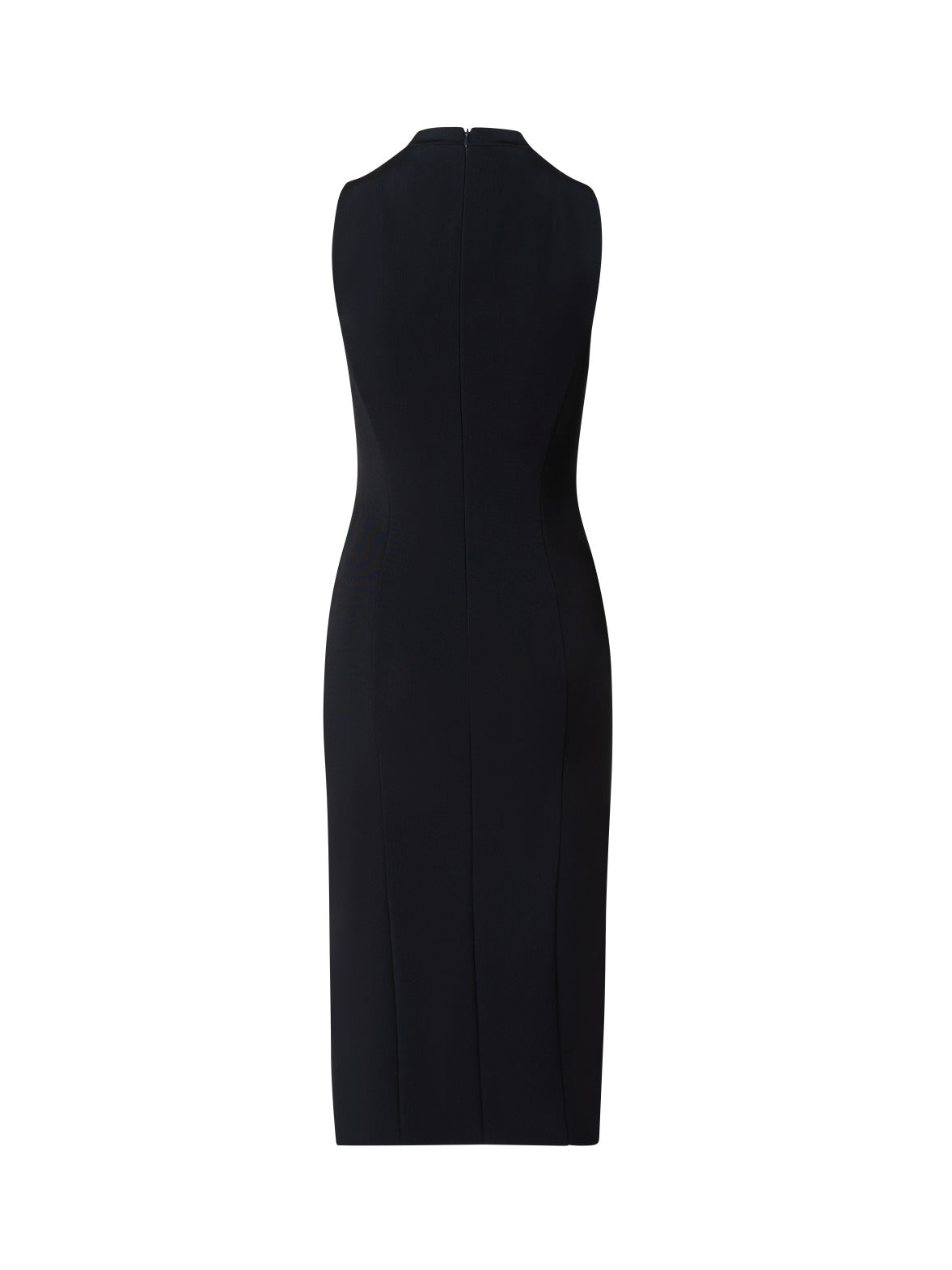 Wool Double Face V-Neck Sheath Dress