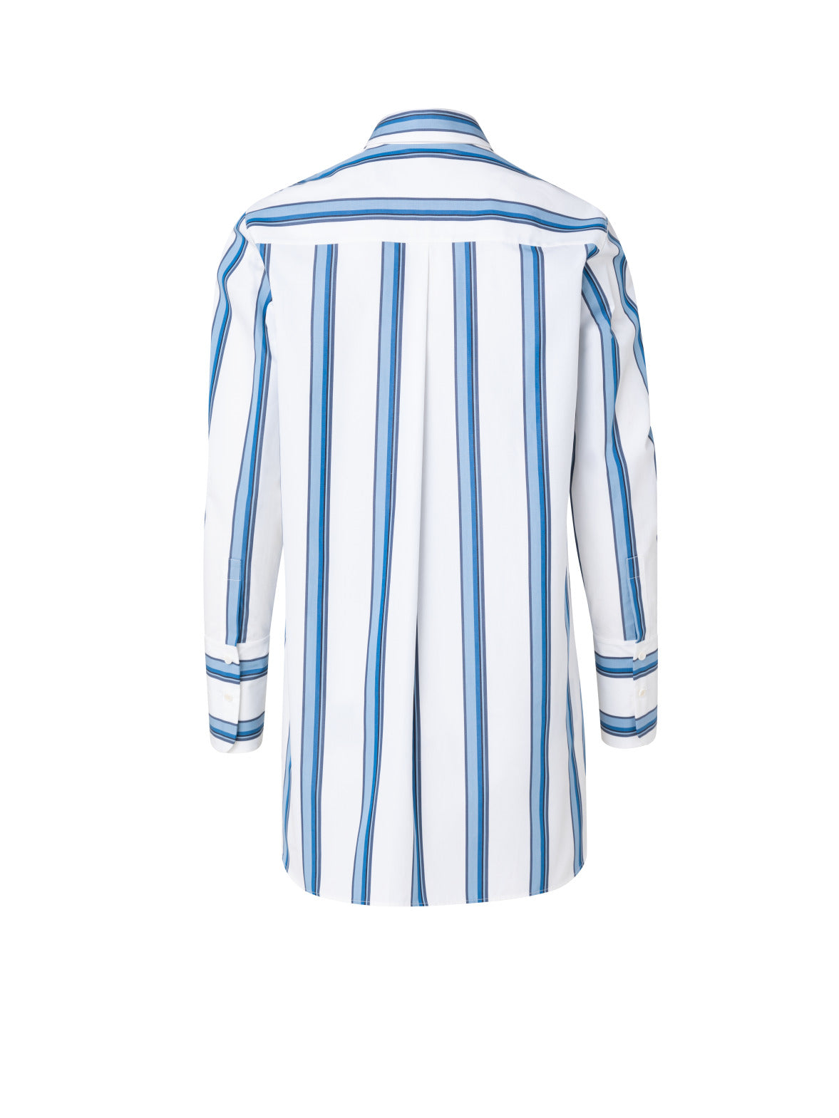 Shirt Blouse In Striped Cotton Popeline