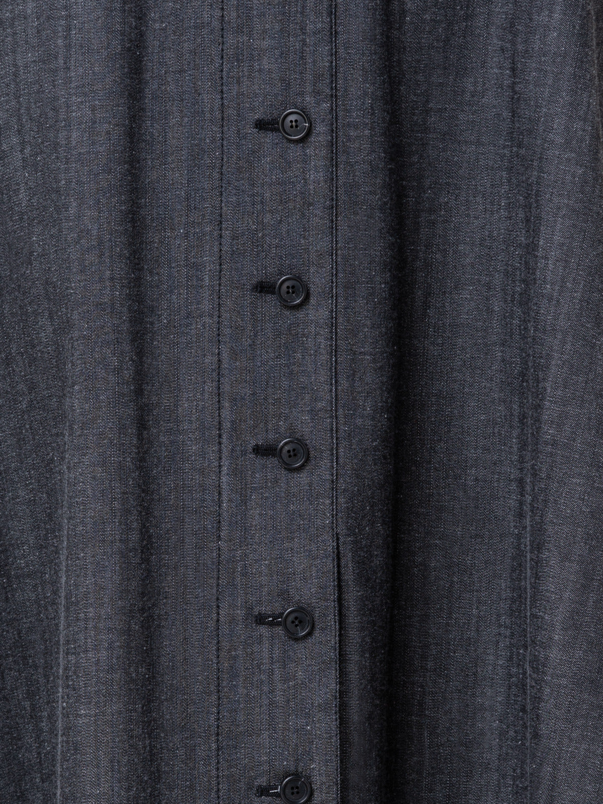 Cotton Denim Full Belted Skirt