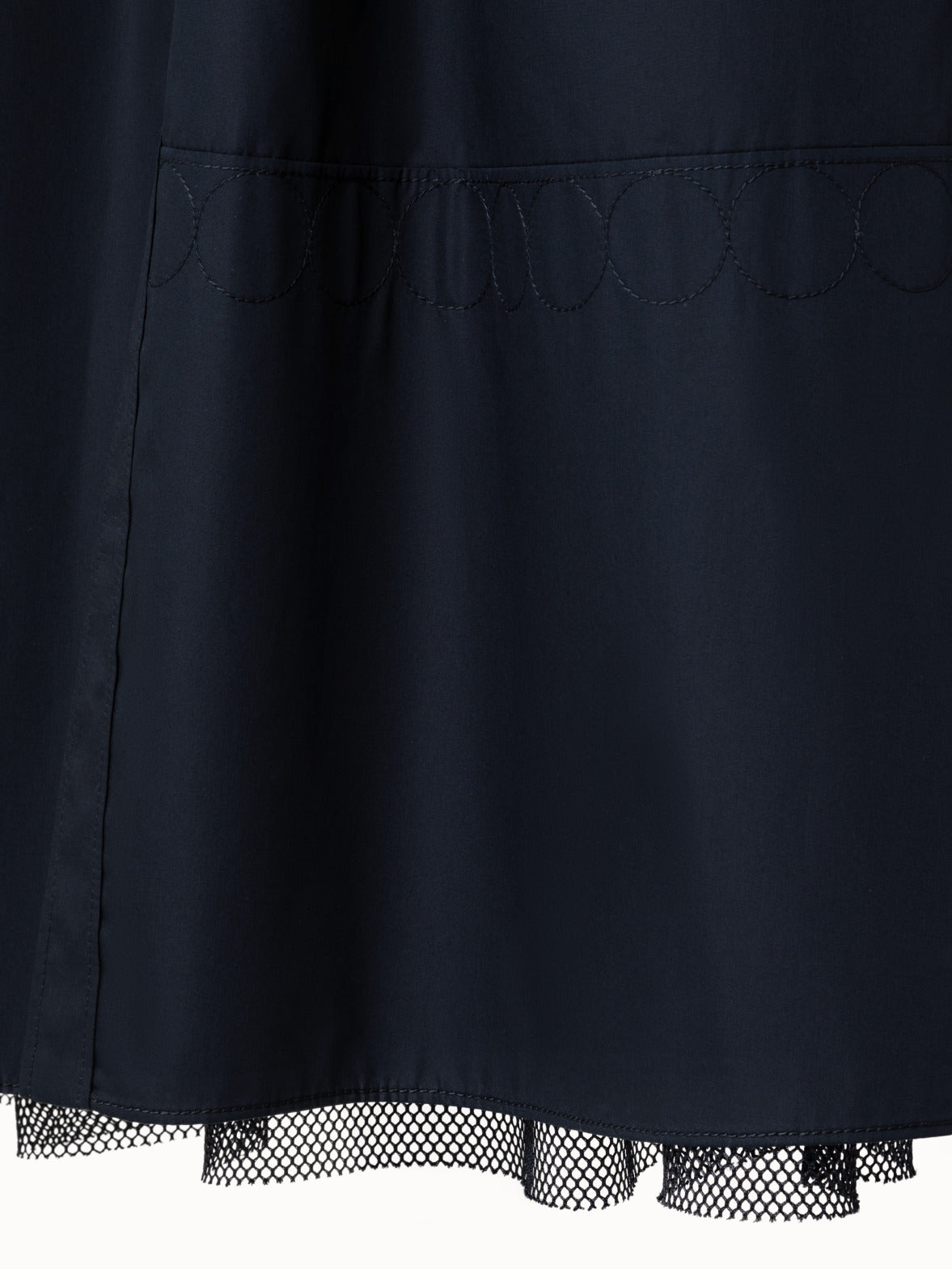 Cotton Poplin Midi Dress - black