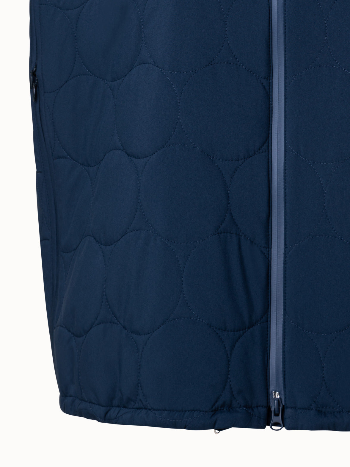 Cape Puffer Jacket with XL Dot Quilt - blue - navy