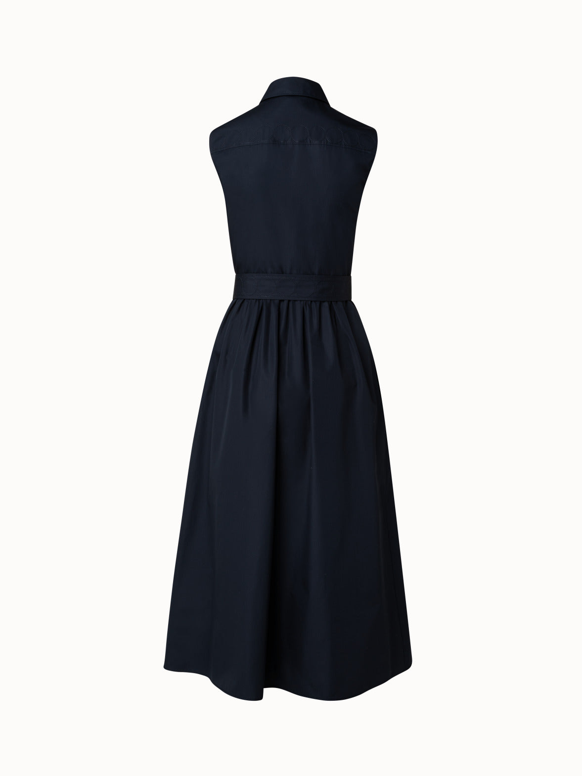 Cotton Poplin Midi Dress - black