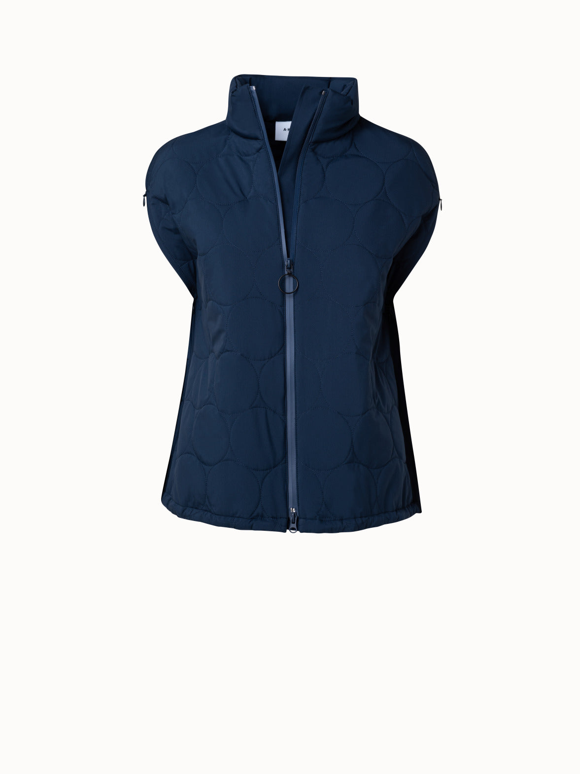 Cape Puffer Jacket with XL Dot Quilt - blue - navy