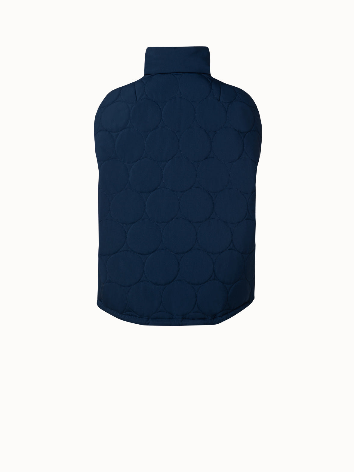 Cape Puffer Jacket with XL Dot Quilt - blue - navy