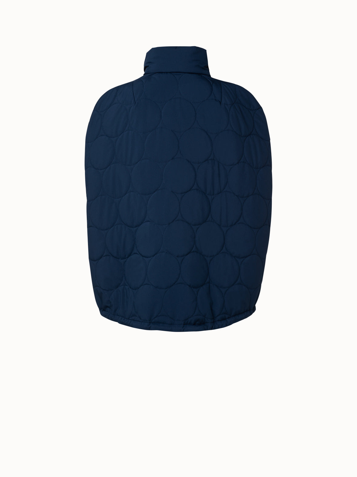 Cape Puffer Jacket with XL Dot Quilt - blue - navy
