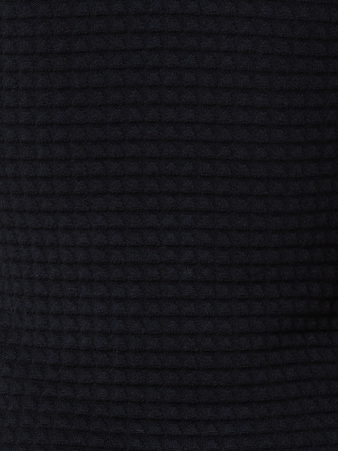 Trapezoid Grid Wool Silk Stretch Jacquard Pullover - black