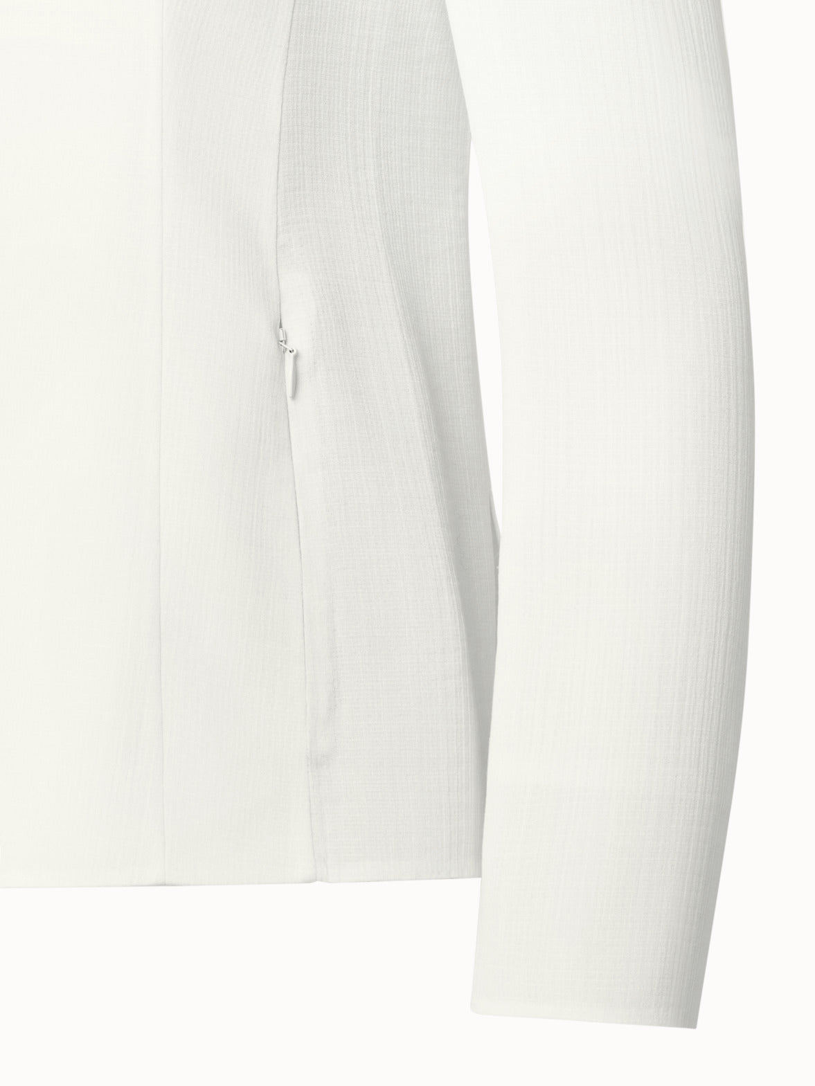 Structured Cotton Silk Double-Face Jacket - ecru