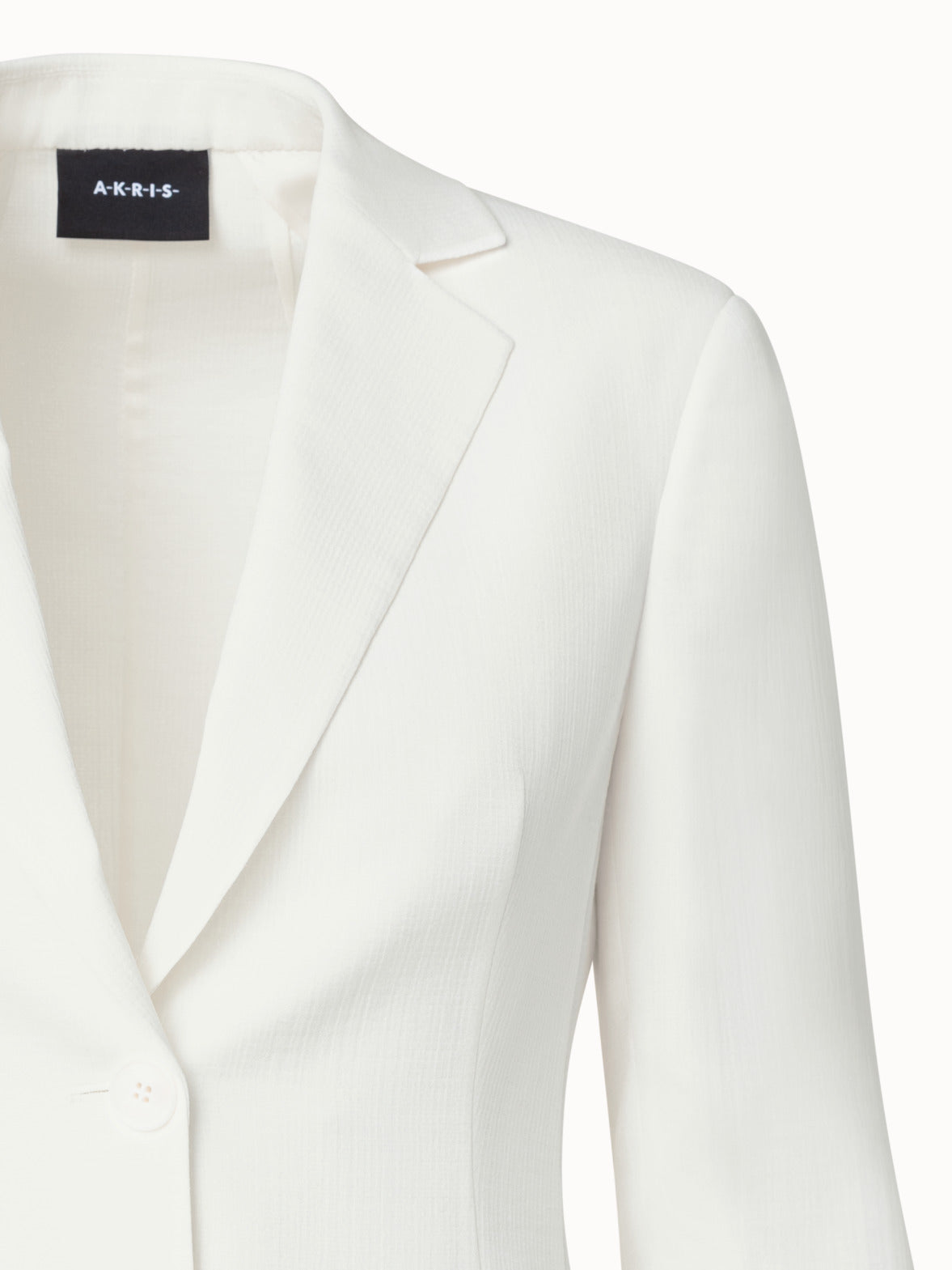 Structured Cotton Silk Double-Face Jacket - ecru