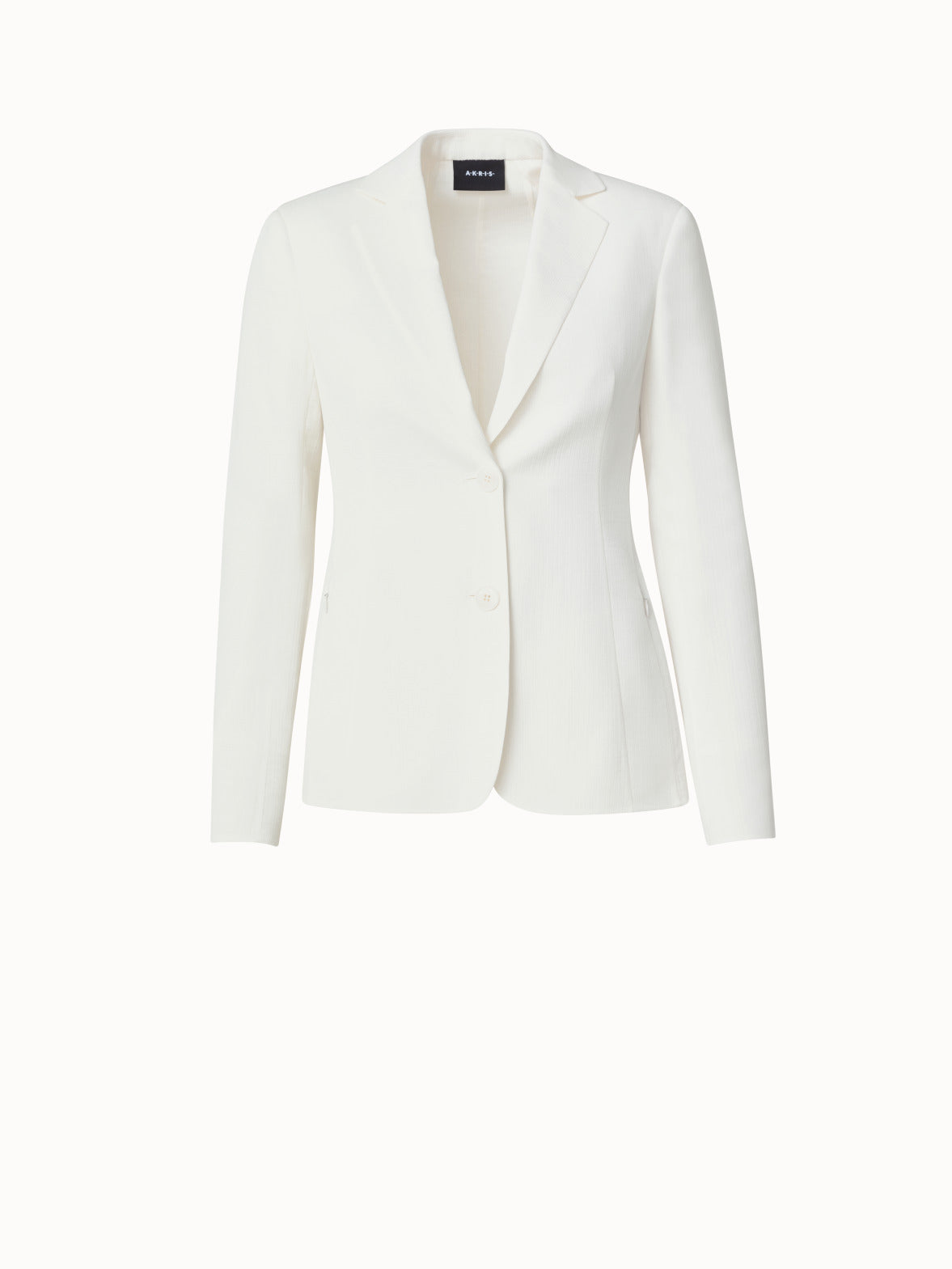 Structured Cotton Silk Double-Face Jacket - ecru