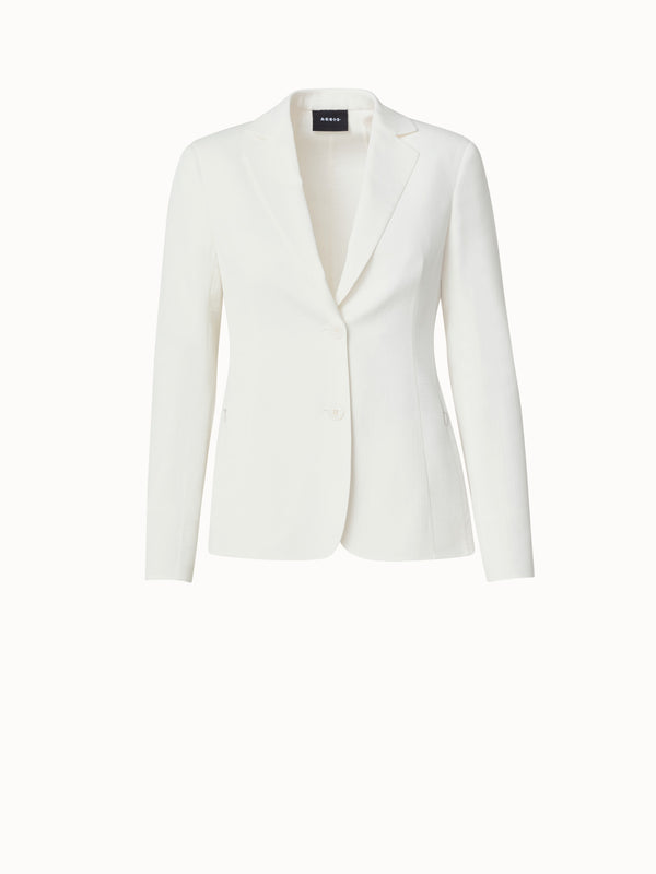 Structured Cotton Silk Double-Face Jacket - ecru