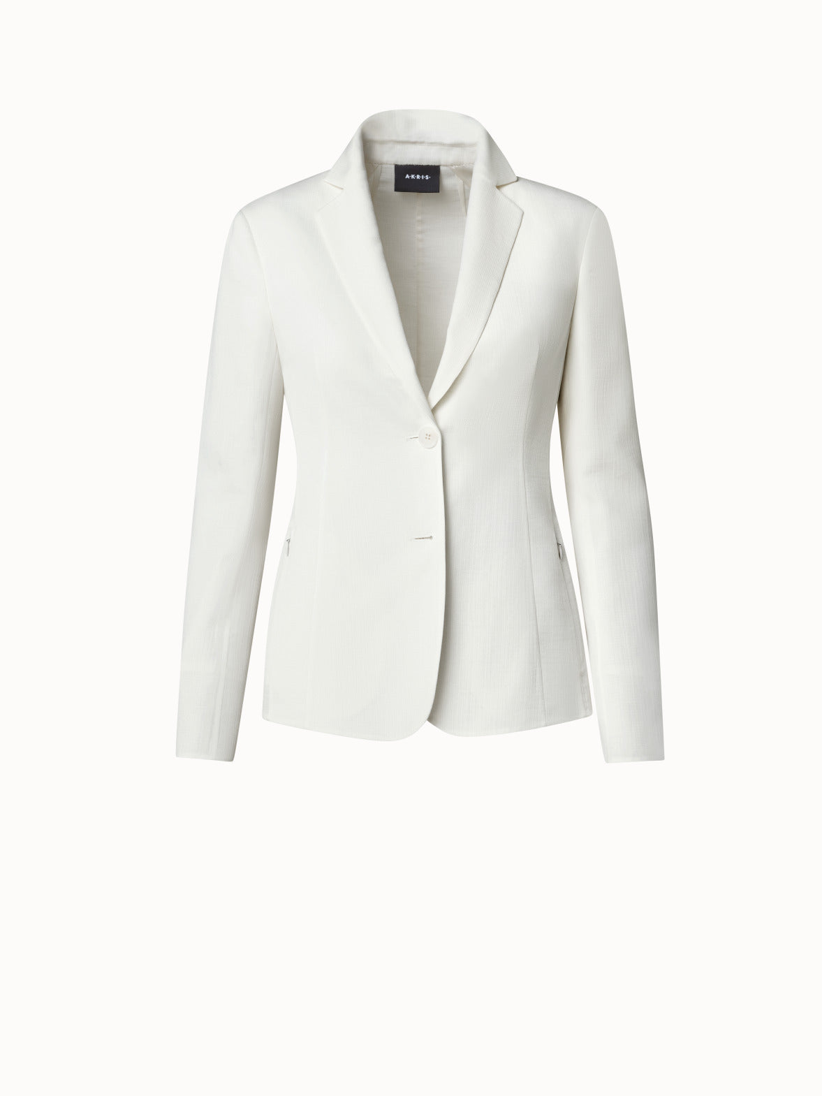 Structured Cotton Silk Double-Face Jacket - ecru