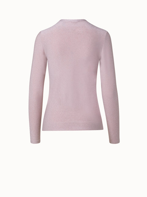 Pullover aus Seiden-Lurex-Stretch