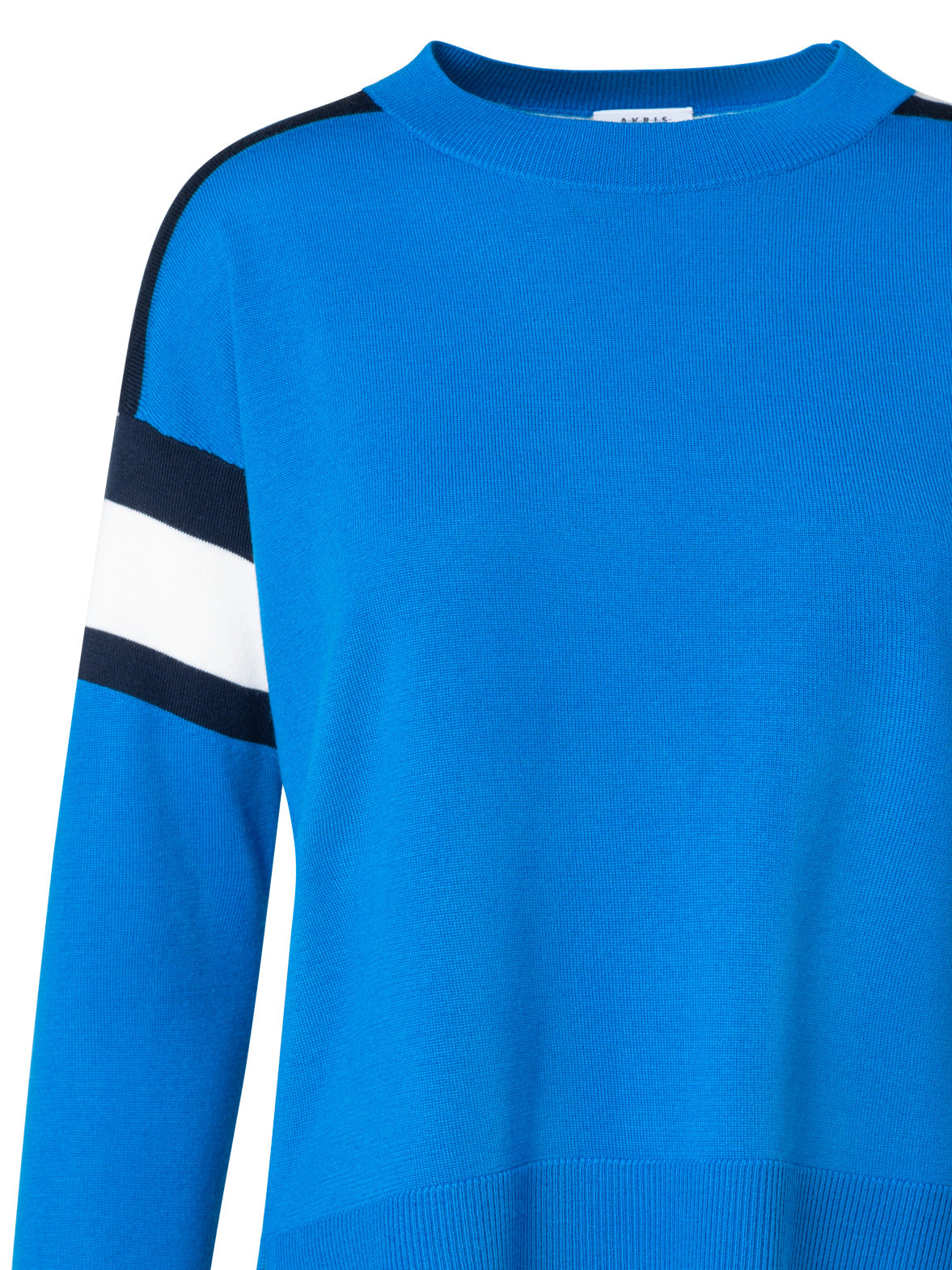 Pullover With Color Block Stripe Detail