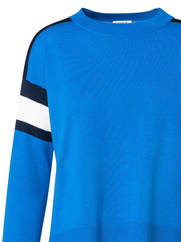 Pullover With Color Block Stripe Detail