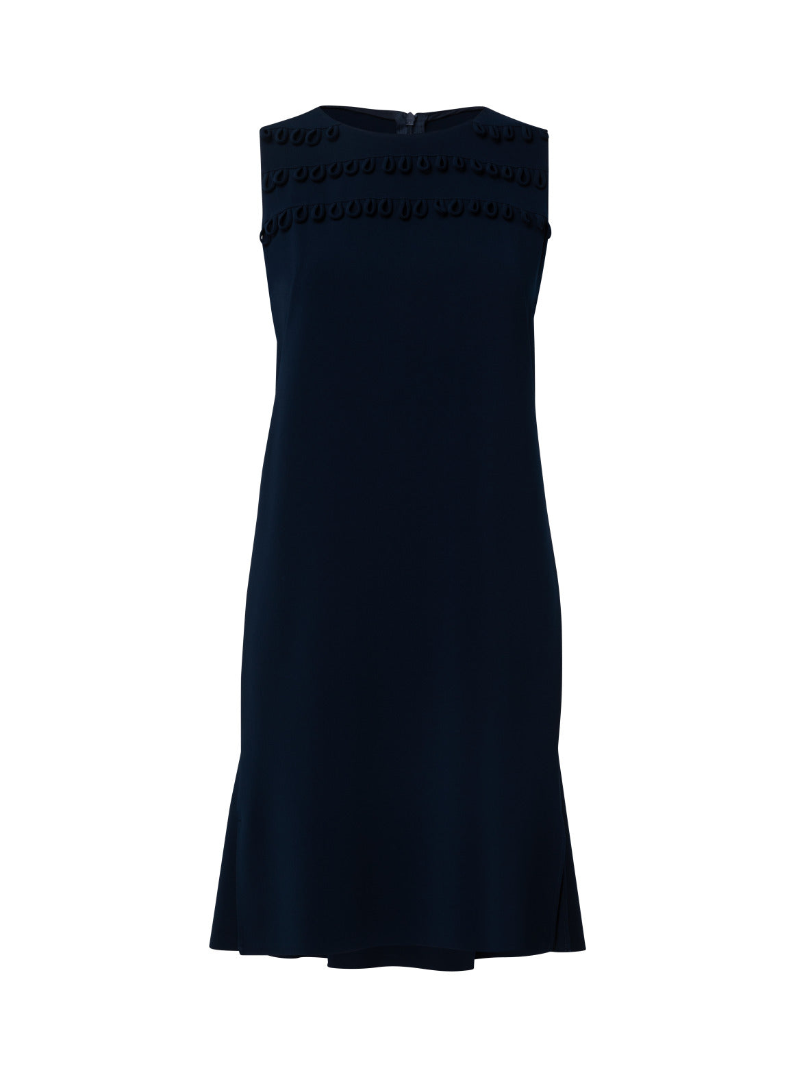 Shift Dress With 3d Tropical Leave Application