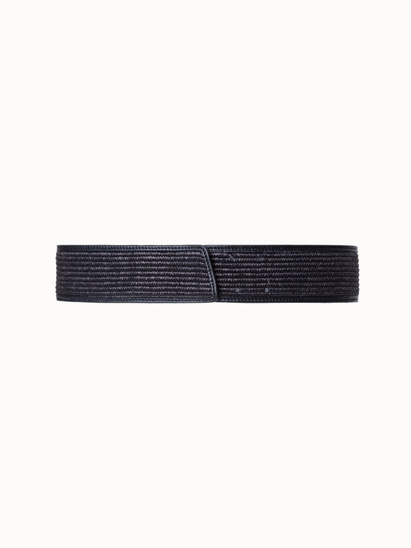 Raffia Belt - black
