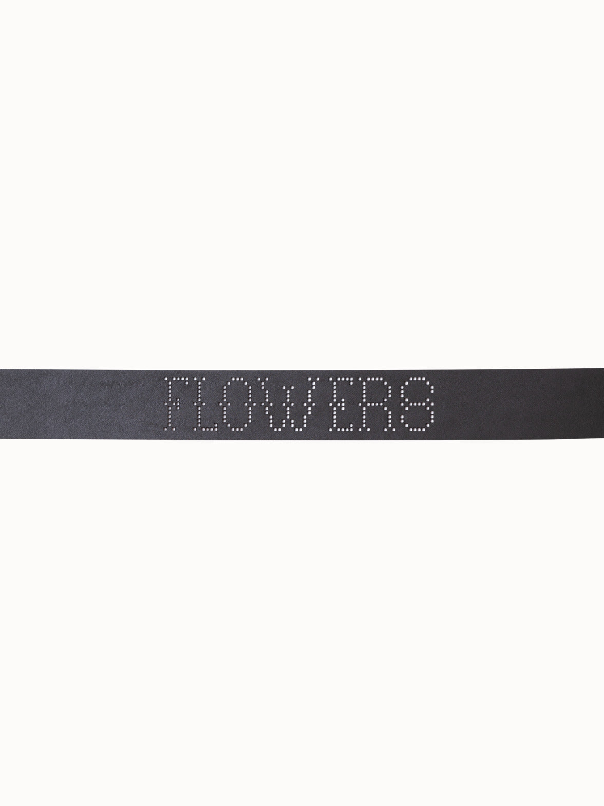 Leather Belt with Lasercut Lettering - grey - green
