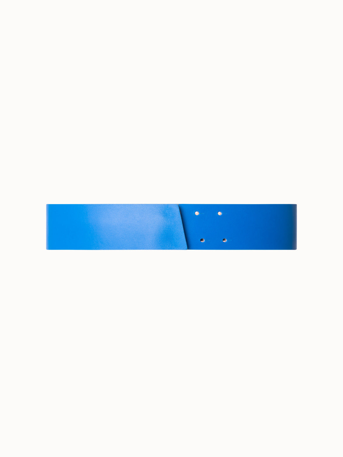 Leather Belt with Lasercut Lettering - blue