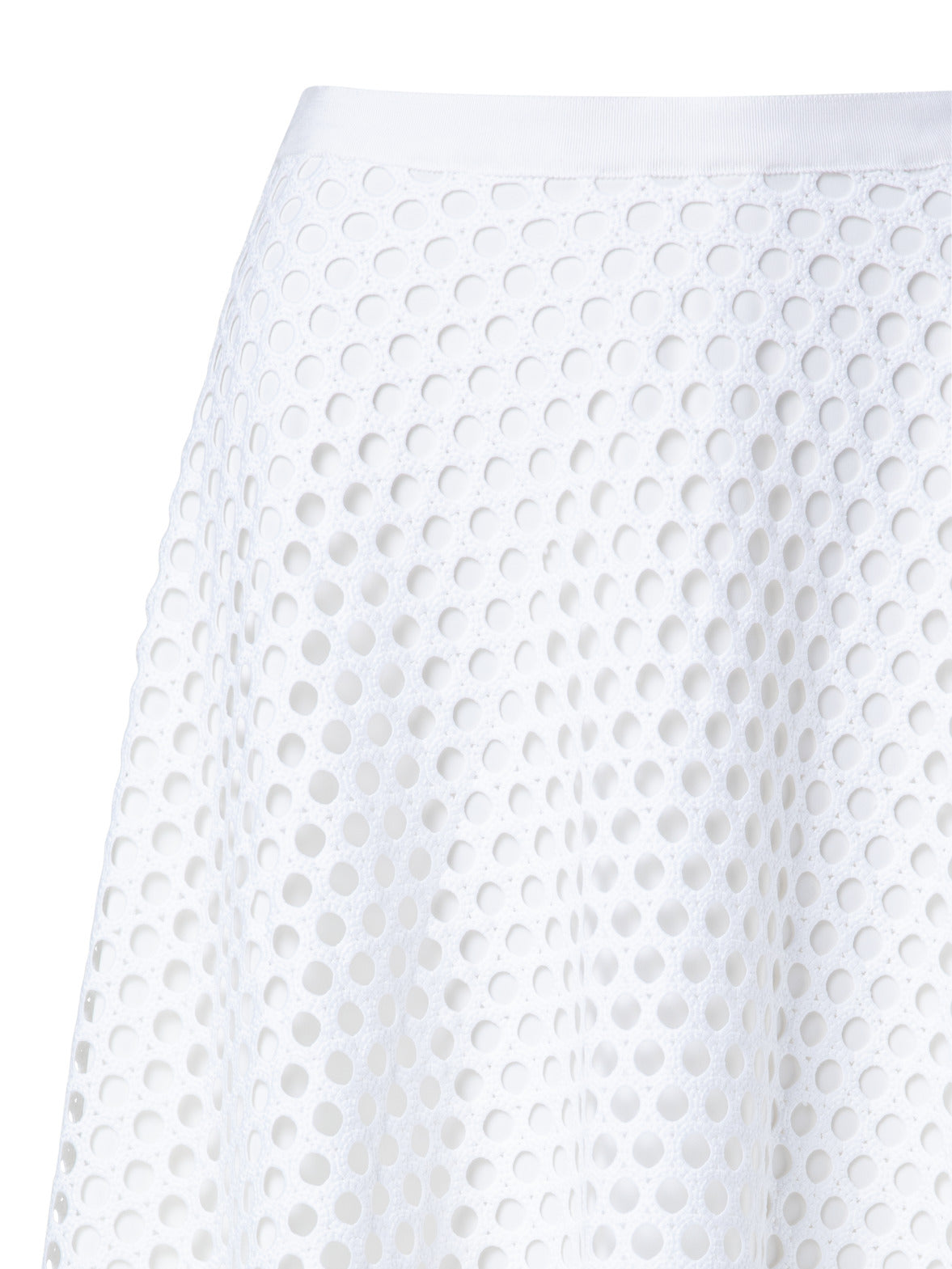 Flared Midi Skirt In Mesh Techno Guipure