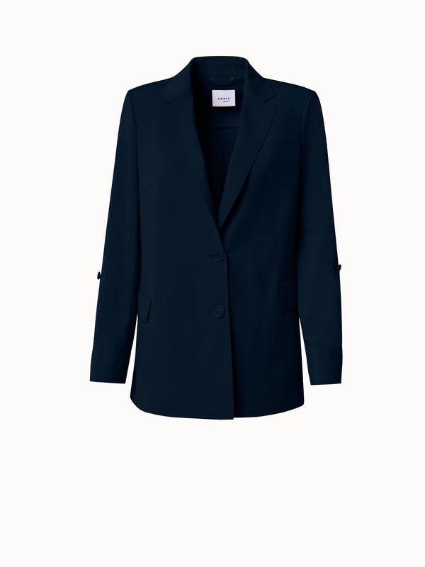 Lasercut Boyfriend Blazer - navy